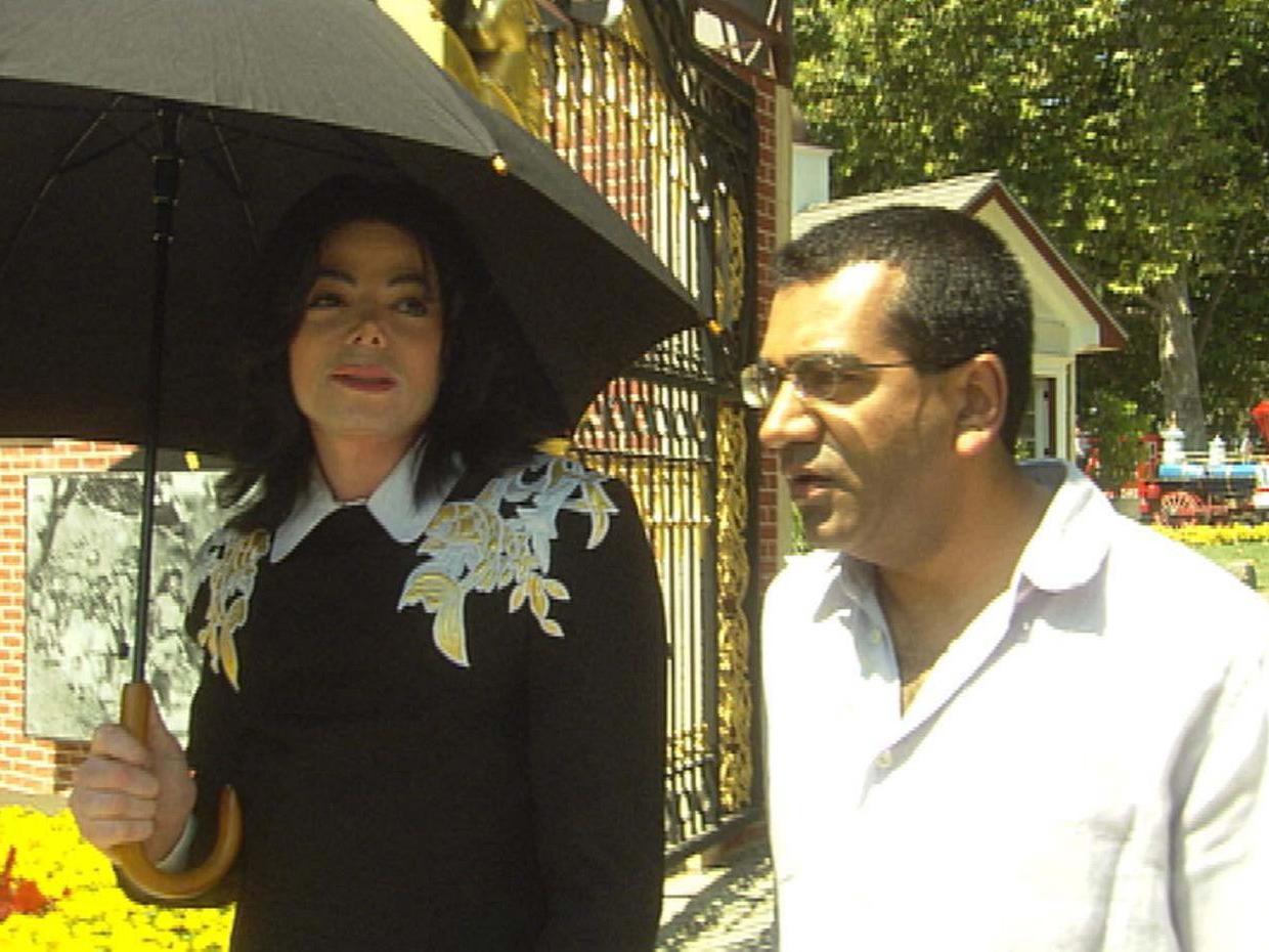 Michael Jackson, left, during an extensive interview with the British journalist Martin Bashir for the 2003 TV special “Living With Michael Jackson.”Credit...Granada